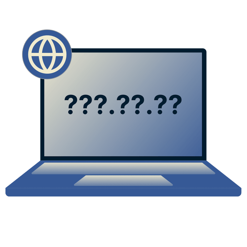 Telas de laptops demonstrando o processo antes e depois de alterar o endereço IP de um usuário.