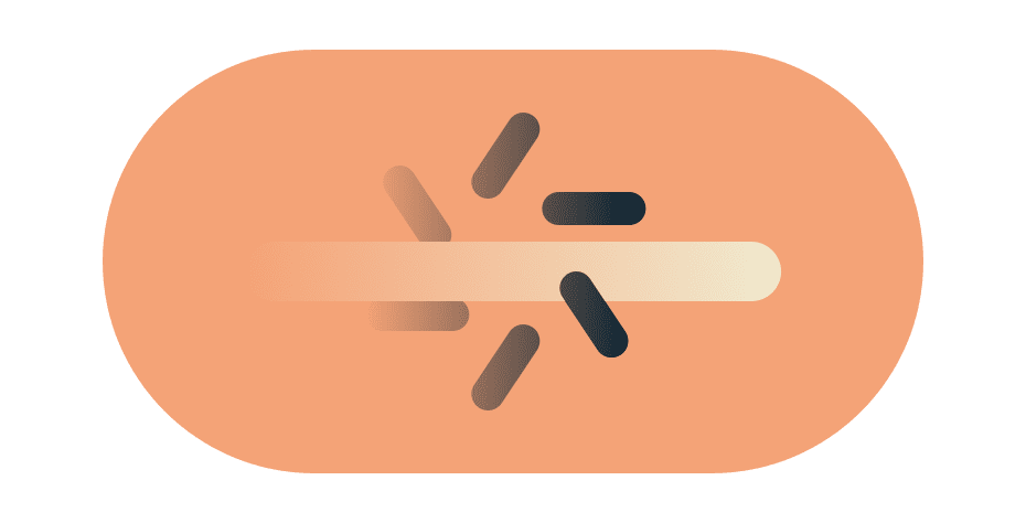 インターネット接続がスロットリングされていることを表示するバッファリングアイコンを通じたスワイプジェスチャー。