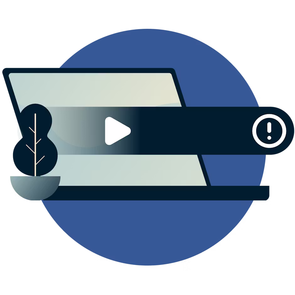 Laptop met afspeelfout.