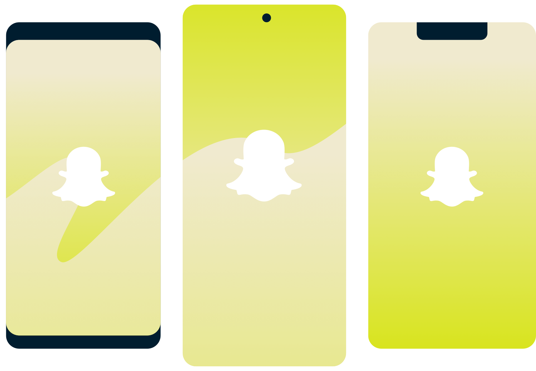 Logo Snapchat na smartfonach.