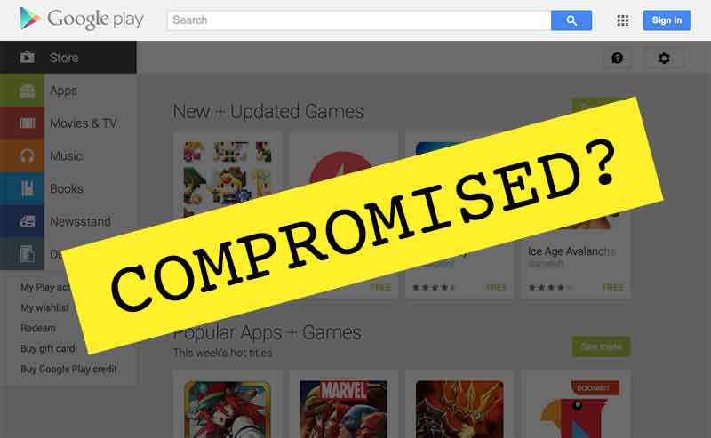 Spy Games? Google Play targeted by NSA