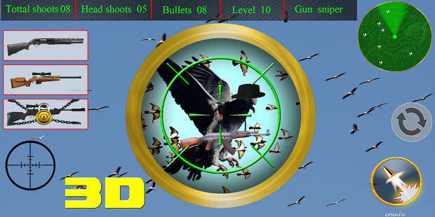 spy pigeon bird shooting