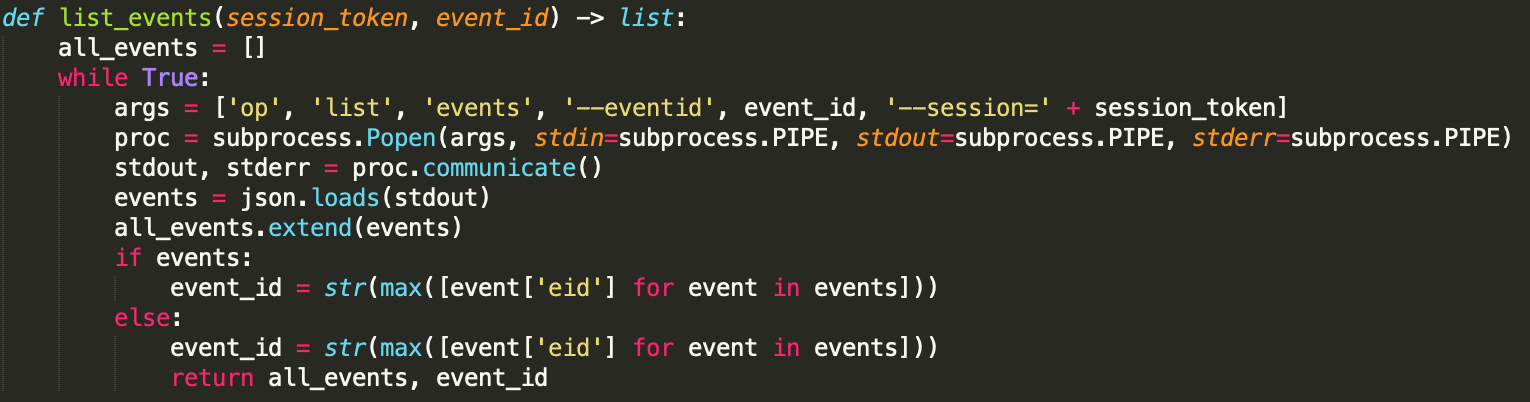 Event ID code.