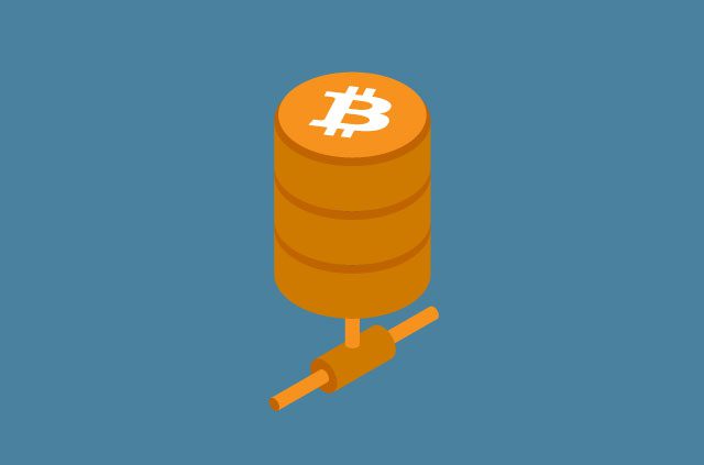 It looks like some kind of electrical junction with a Bitcoin logo on it.