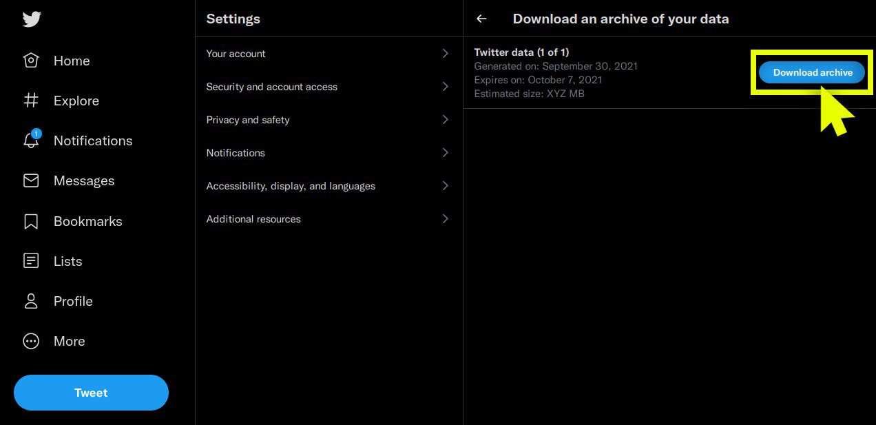 Download your Twitter archive.
