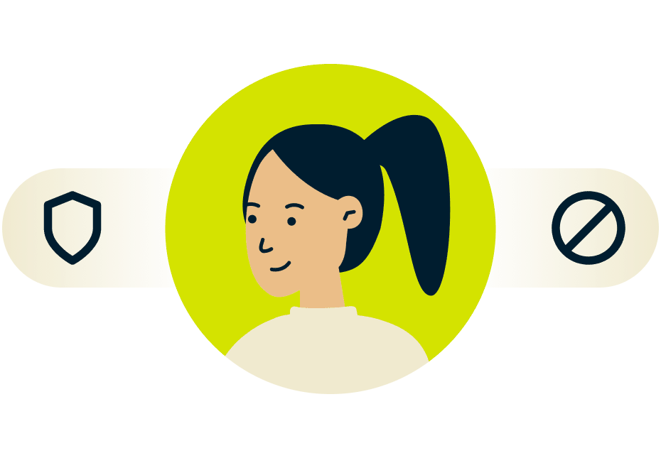 일반 고급 보호 성인 사이트 차단기 일러스트레이션